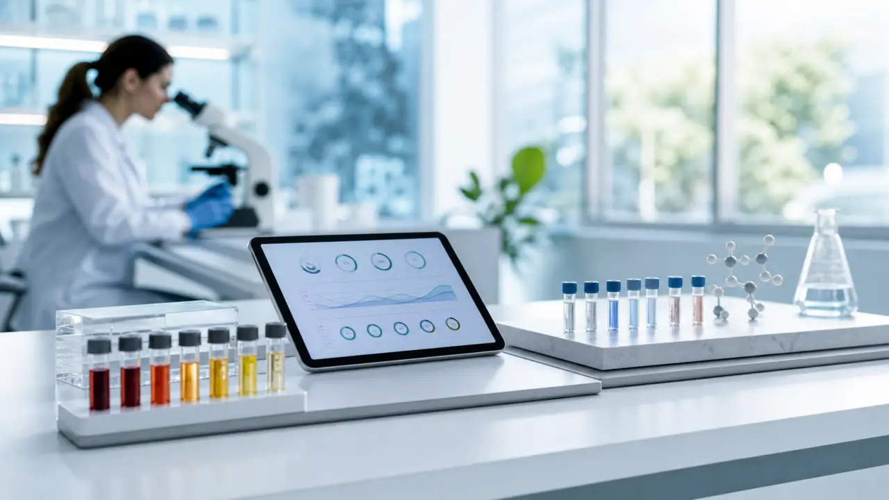 Laboratoire moderne et lumineux dédié à l'analyse biologique