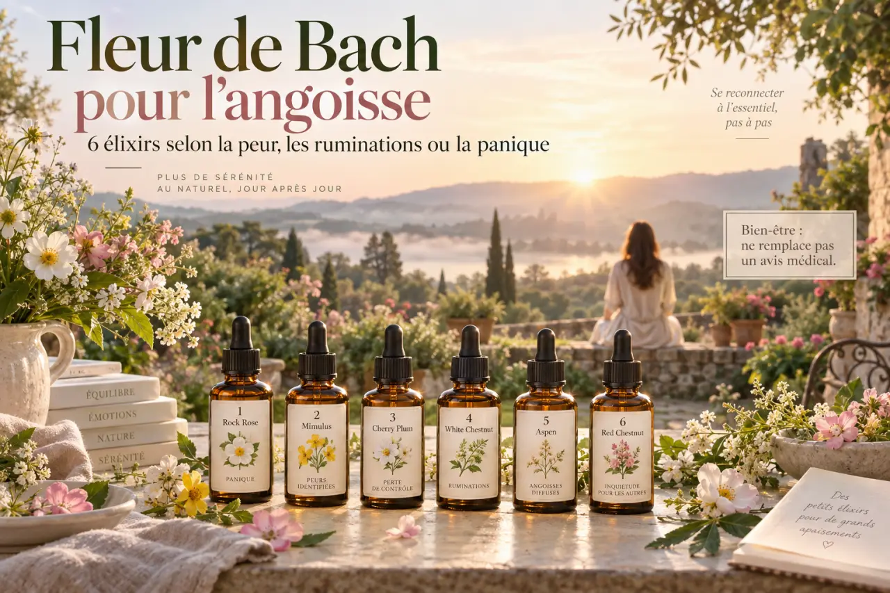 Fleur de Bach pour l’angoisse : 6 élixirs selon la peur, les ruminations ou la panique