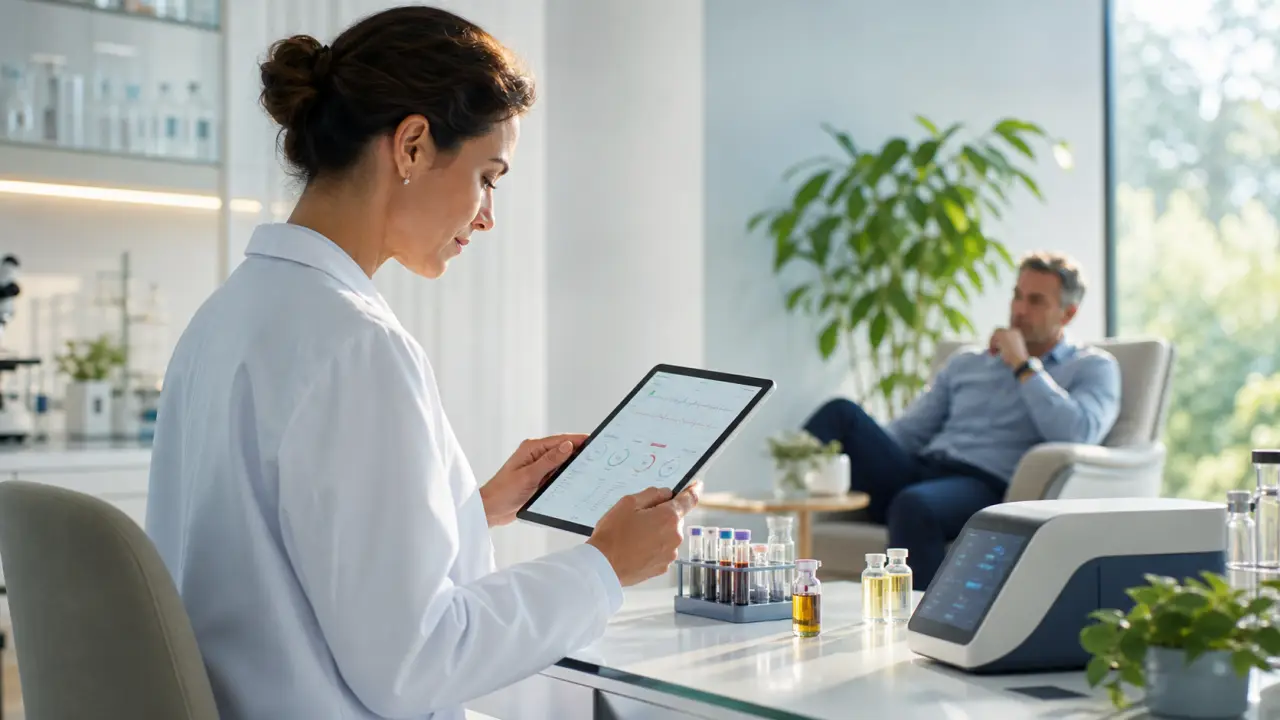 Laboratoire lumineux et moderne évoquant l’analyse du stress silencieux