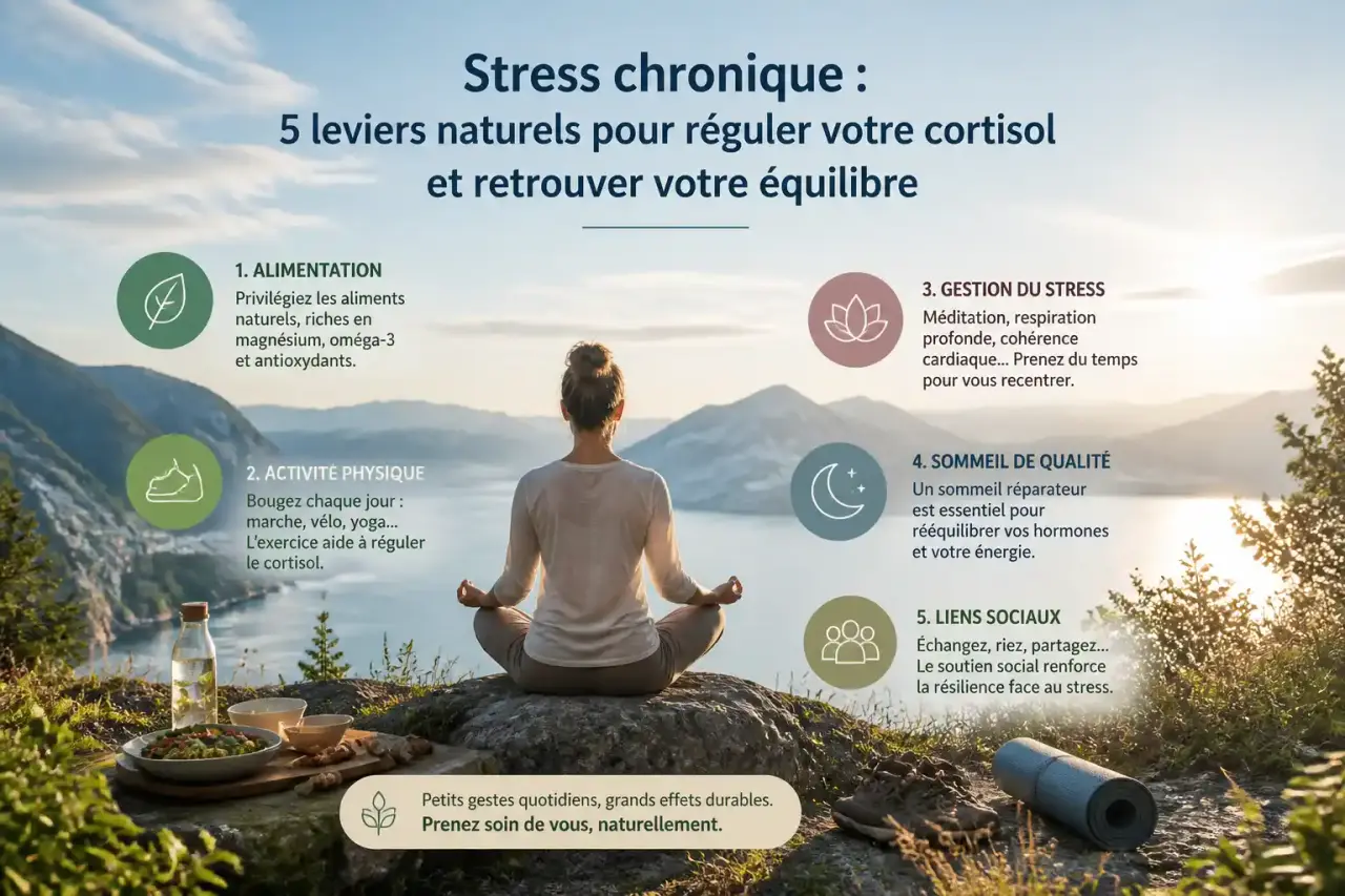 Stress chronique : 5 leviers naturels pour réguler votre cortisol et retrouver votre équilibre