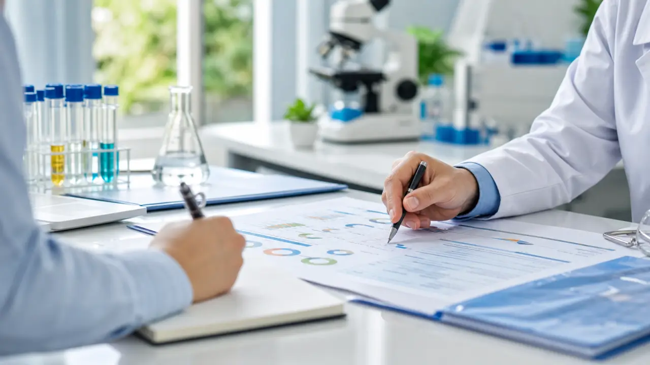 Laboratoire moderne et lumineux avec matériel d'analyse biologique