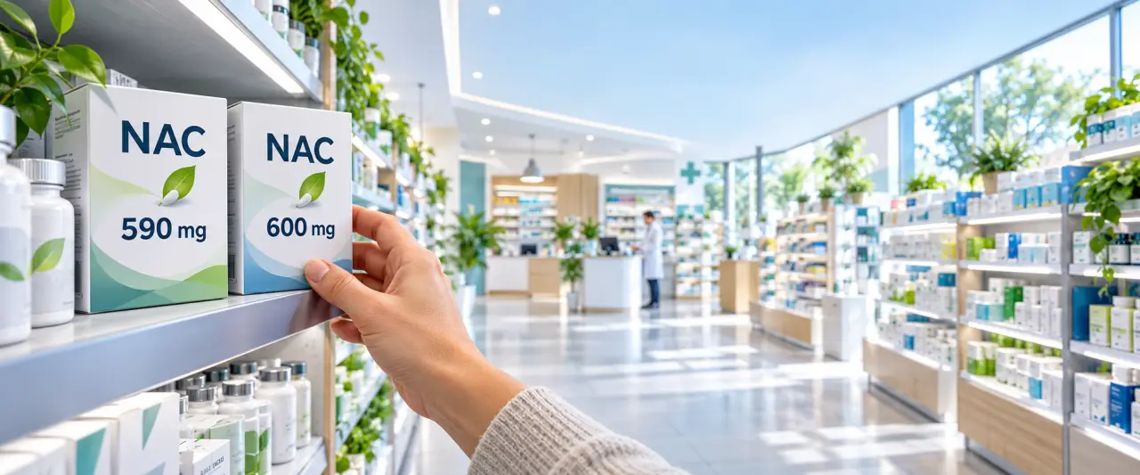 NAC en pharmacie : 590 ou 600 mg ne suffisent pas à choisir