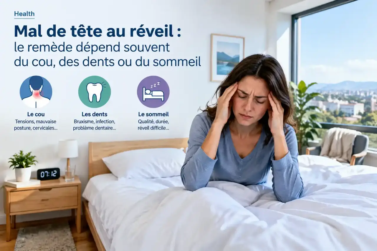 Mal de tête au réveil : le remède dépend souvent du cou, des dents ou du sommeil